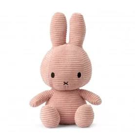 Peluche lapin Miffy en velours côtelé rose - 33 cm