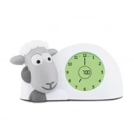 Accompagnateur de sommeil avec Réveil et Veilleuse Sam l'Agneau gris de la marque Zazu